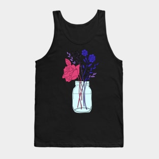 Bisexual Pride Flower Bouquet Tank Top